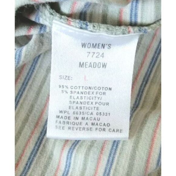 Woolrich Women’s Short Sleeve Top Shirt Sz Large Machine Washable‎ Color: Meadow - Picture 3 of 6